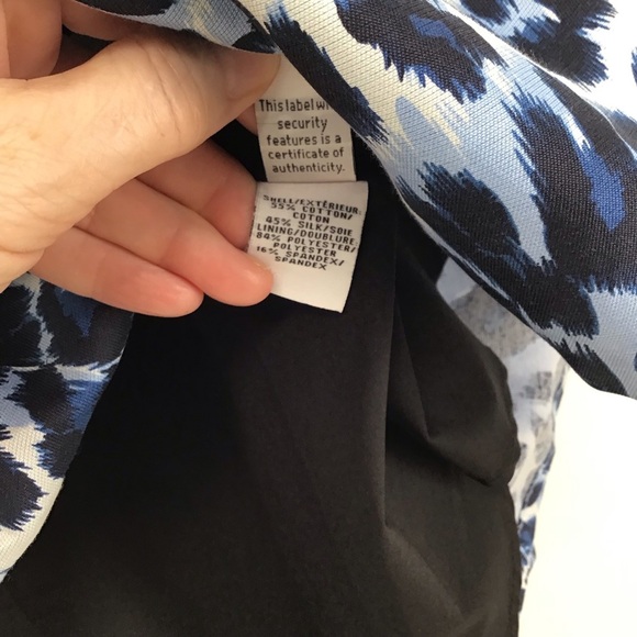 Diane Von Furstenberg Gemma Pleated Animal Print Silk Blend Skirt Size 12 - Picture 6 of 9